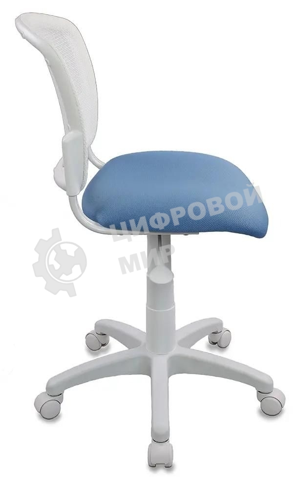 Кресло детское Бюрократ CH-W296NX/26-24 TW-15 белый, спинка сетка, сиденье голубой 26-24