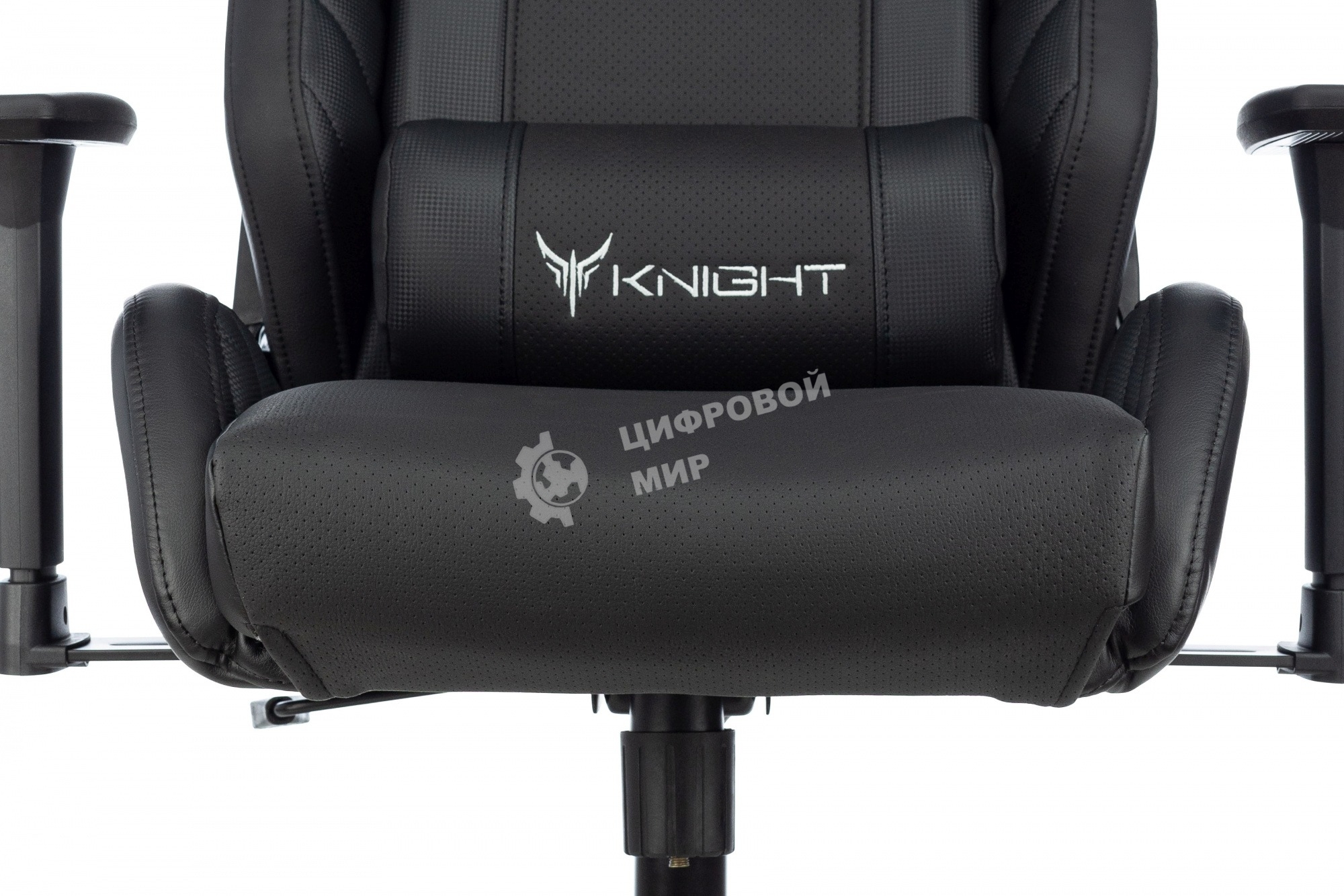 Кресло игровое Knight Thunder 5X черный эко.кожа крестов. металл