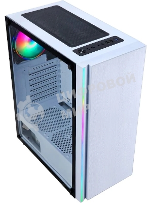 Компьютерный корпус AeroCool/Formula CL-3302W RGb белый без БП ATX 2xUSB 2.0 1xUSB 3.0 audio bott PSU