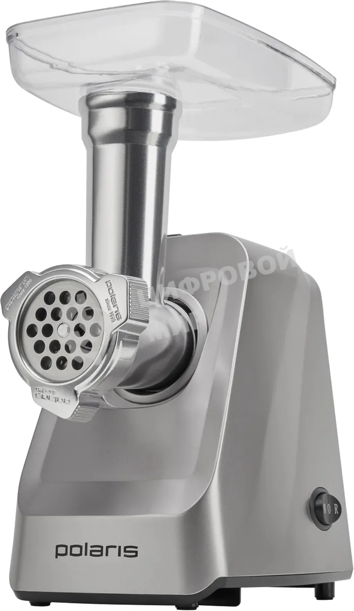 Мясорубка электрическая Polaris PMG 2077 графит, 2000 Вт, 2.0 кг/мин, реверс, защита от перегрузки, насадки - 6
