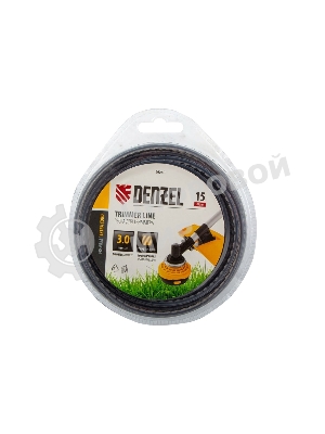 Леска для триммера Denzel двухкомпонентная зубчатый квадрат, 3,0мм х 15м, блистер EXTRA CORD