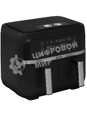 Аэрогриль Kitfort КТ-2248 черный, 2850 Вт, 7.6 л, сенсор, 6 программ