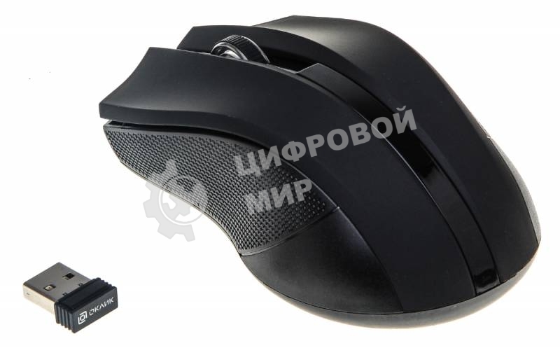 Мышь беспроводная Oklick 615MW черный, 1000 dpi, радиоканал, USB, кнопки - 3
