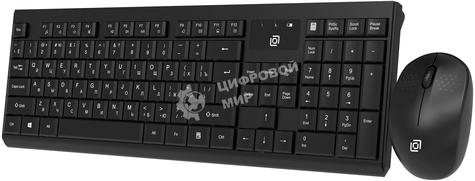 Комплект клавиатура + мышь Оклик S269W клав:черный мышь:черный USB беспроводная slim Multimedia (2070303)