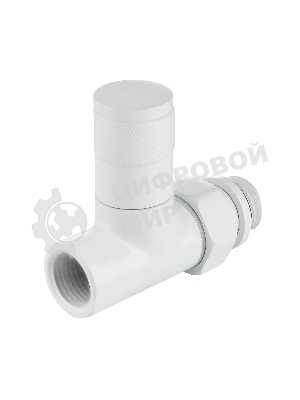 Набор дизайн-вентилей Royal Thermo PIANO, прямой (белый) 1/2