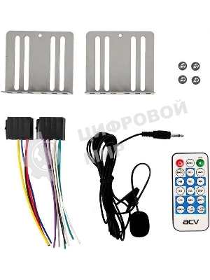 Автомагнитола ACV AVS-2100BM, 2 DIN, Bluetooth, USB Type-A, AUX, пульт ДУ