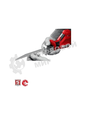 Пила сабельная. Зубр 12В, 1 АКБ (2А·ч), в коробке, СПЛ-125-21