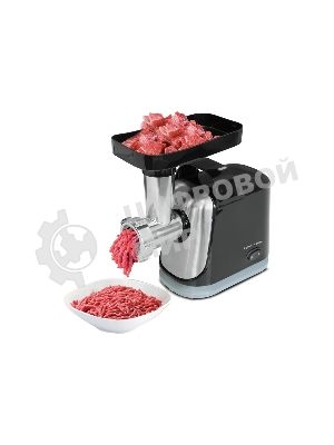 Мясорубка электрическая Zigmund & Shtain ZMG-043 черный, 1500 Вт, 1.5 кг/мин, реверс, защита от перегрузки, насадки - 4