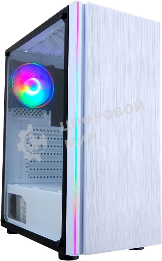 Компьютерный корпус AeroCool/Formula CL-3302W RGb белый без БП ATX 2xUSB 2.0 1xUSB 3.0 audio bott PSU