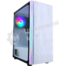 Компьютерный корпус AeroCool/Formula CL-3302W RGb белый без БП ATX 2xUSB 2.0 1xUSB 3.0 audio bott PSU