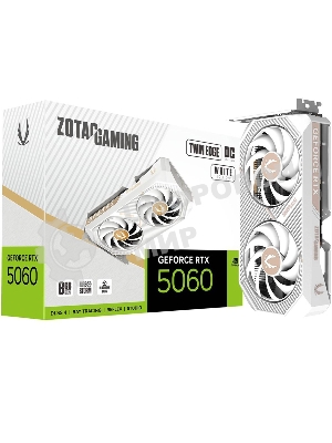 Видеокарта Zotac PCI-E 5.0 RTX 5060 TWIN EDGE OC WHITE ED NVIDIA GeForce RTX 5060 8Gb 128bit GDDR7 2527/28000 HDMIx1 DPx3 HDCP Ret белый