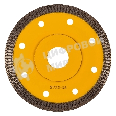 Диск алмазный отрезной Denzel 115 х 22,2мм, сплошной, супертонкий, горячий пресс, сухой/мокрый рез