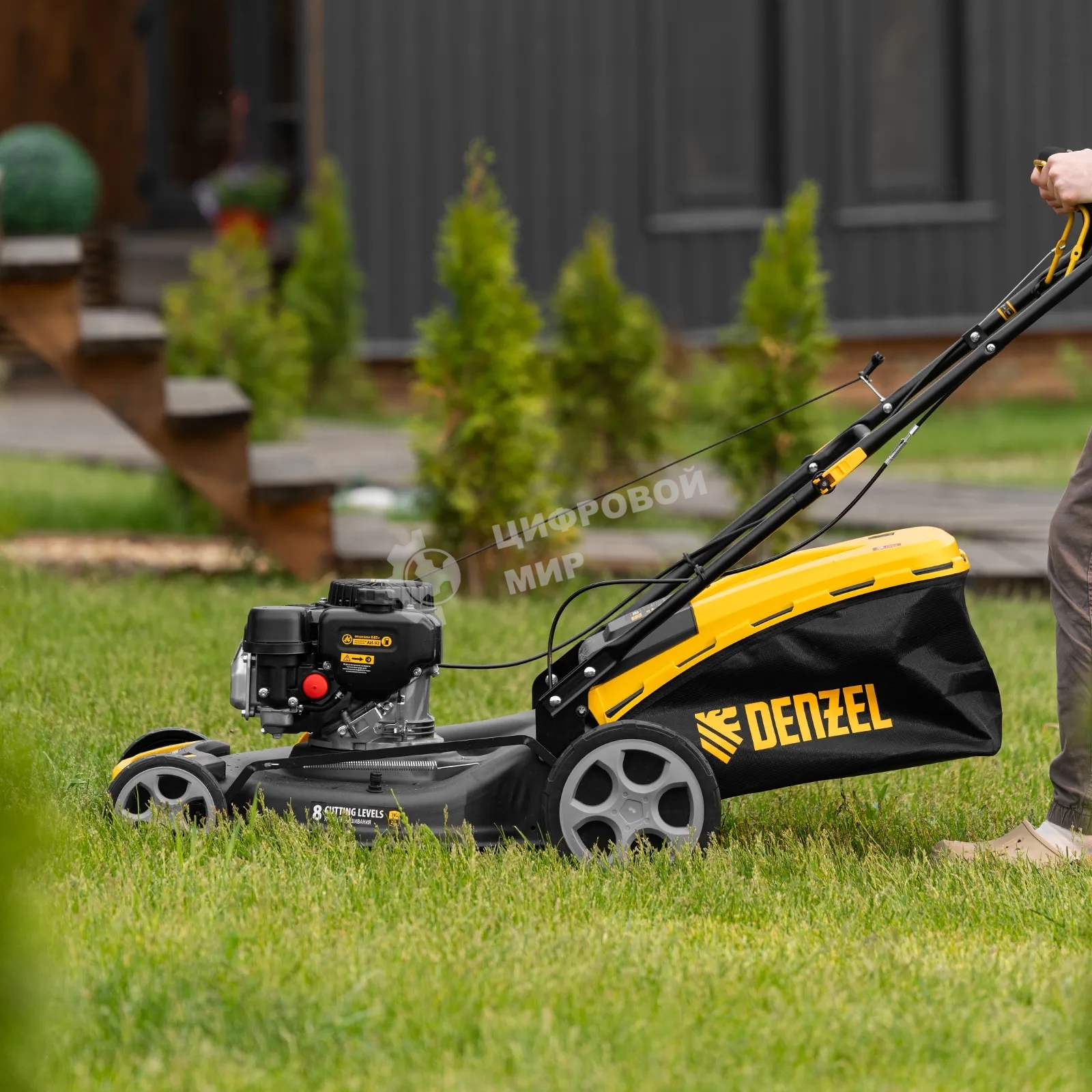 Газонокосилка бензиновая Denzel GLR-510SP-ZS, 171 см3, ширина 51 см, привод, травосборник 65 л