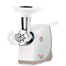 Мясорубка электрическая Moulinex ME462132 белый, 2000 Вт, 2.3 кг/мин, защита от перегрузки, насадки - 5