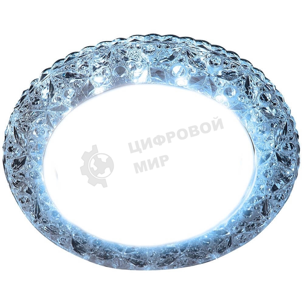 Точечный светодиодный светильник Ambrella Light хром/прозрачный GX53+3W/LED COLD G298 CL/CLD
