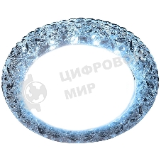 Точечный светодиодный светильник Ambrella Light хром/прозрачный GX53+3W/LED COLD G298 CL/CLD