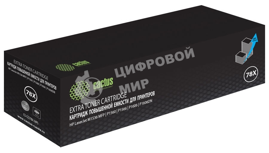 Картридж лазерный Cactus CS-CE278X-MPS черный (3000 стр.) для HP LJ P1566/P1606w
