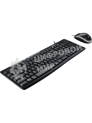 Комплект клавиатура+мышь Logitech Desktop MK200 проводной, USB, 1000 DPI, чёрный