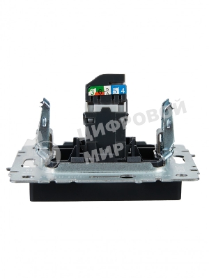 Розетка компьютерная IEK BRITE РК10-БрГ RJ45 кат.5E графит