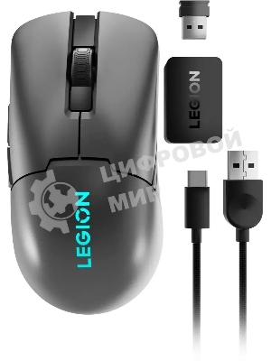 Мышь беспроводная Lenovo Legion M600s Qi Wireless Gaming темно-серый оптическая 19000dpi BT/Radio USB (GY51H47355)