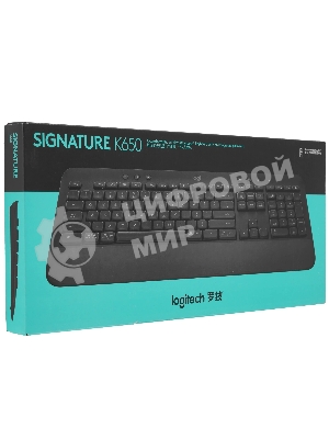 Клавиатура Logitech Signature K650 беспроводная, Bluetooth, радиоканал, чёрный