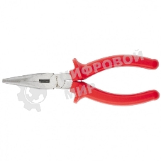 Длинногубцы Matrix Econom, 200 мм, прямые шлифованные, пластмассовые рукоятки