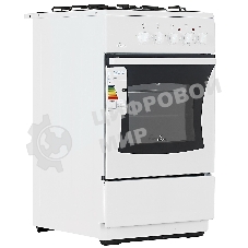 Плита комбинированная Flama RK 23-105 W белый, конфорок 4 шт, духовка 50 л, 50 см x 85 см x 60 см