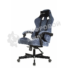 Кресло игровое Knight Terminator синий Light-27, крестов. металл
