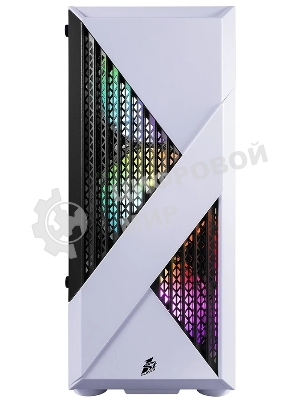 Компьютерный корпус 1STPLAYER FIREROSE F3-A белый, ATX, TG, 4x120мм LED fans inc.