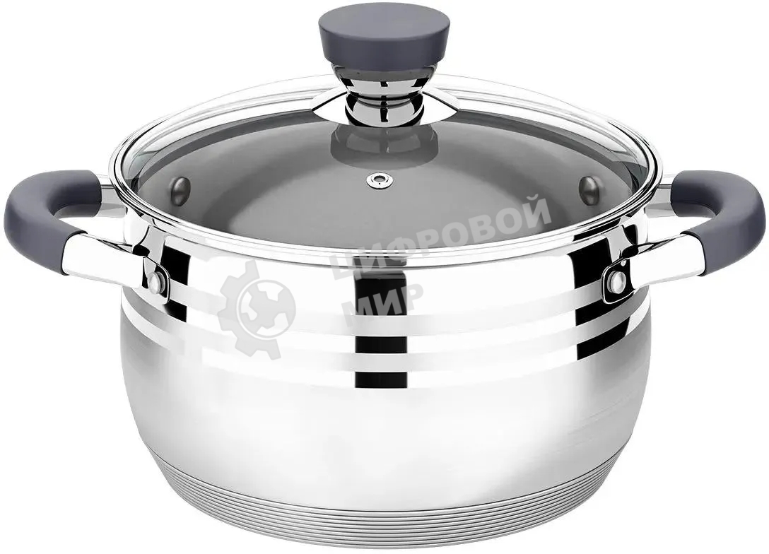 Кастрюля Lara LR02-471 Mercury 2,9 л, 18 см, нержавеющая сталь, с крышкой