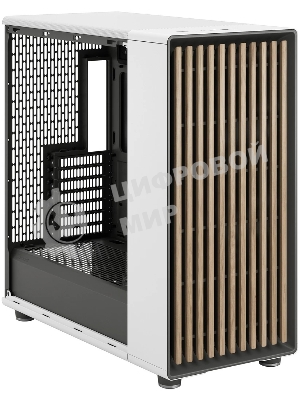 Компьютерный корпус без блока питания Fractal Design North XL TG Dark Tint, Full-Tower, 3x140мм, 2xUSB-A 3.2 + 1xUSB 3.2 Type-C E-ATX, ATX, mATX, mITX Wood panel, Chalk белый