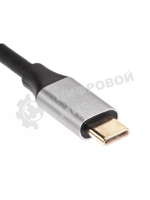 USB-концентратор USB3.1 TypeCm -->HDMI+USB3.0+PD+VGA Alum Grey 4K@30Hz, Telecom TUC055
