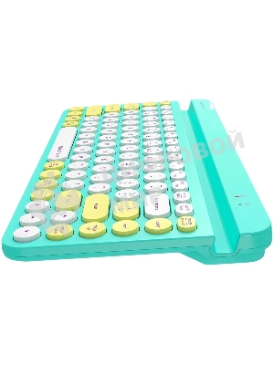 Клавиатура беспроводная A4Tech Fstyler FBK30, USB, Bluetooth/Радиоканал, зеленый