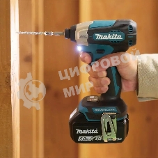 Дрель-шуруповерт Makita DTD157RTJ, 18 В, 5 Ач, 140 Нм, бесщеточный, ударный