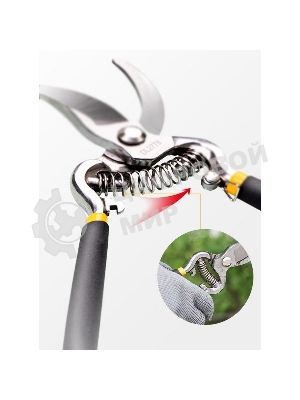 Секатор Deli DL2778 Размер 210 мм. Макс диаметр резки 10 мм. Сталь 55С. Термообработанная поверхность. Ручка из ПВХ.