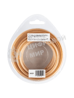 Леска для триммера Denzel армированная алюминием круглая, 2,0мм х 15м, блистер ALUFLEX