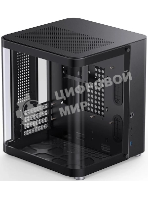 Корпус без блока питания Корпус JONSBO TK-1 Black 2.0 MATX без БП, mini-ITX, micro-ATX, черный