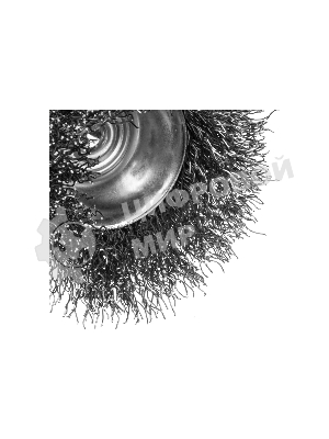 Щетка для дрели Denzel 50 мм, чашка, со шпилькой, нержавеющая витая проволока