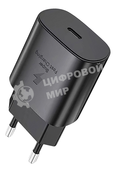 Сетевое зарядное устройство Qumo Energy light PD 25Вт, (модель 0102), порт: USB Type-C, черный