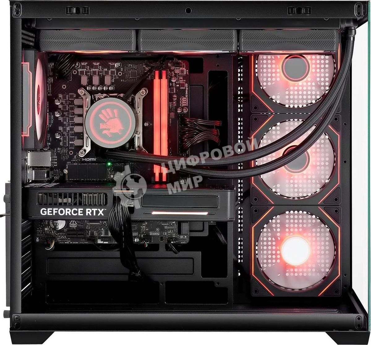 Компьютер Bloody BD-PC RAB84V2 TWR Ryzen 7 7700 (3.8) 32Gb SSD 1Tb RTX 5060TI 8Gb Win 11H 64 2.5xGbitEth 650W черный (RUS) (2142127)