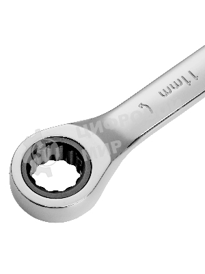 Ключ комбинированный Denzel, с трещеткой, 11 мм