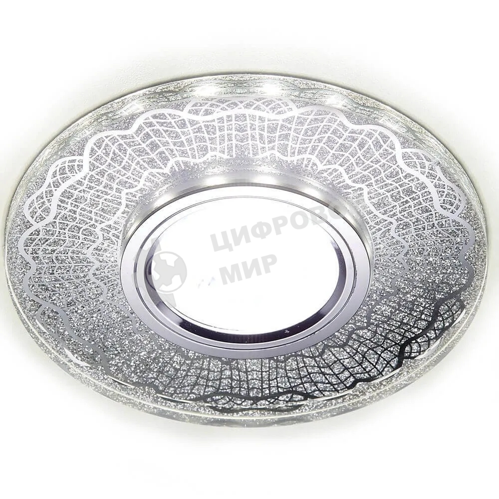 Точечный светодиодный светильник Ambrella Light хром/серебро MR16+3W/LED WHITE/ S175 CL/CH