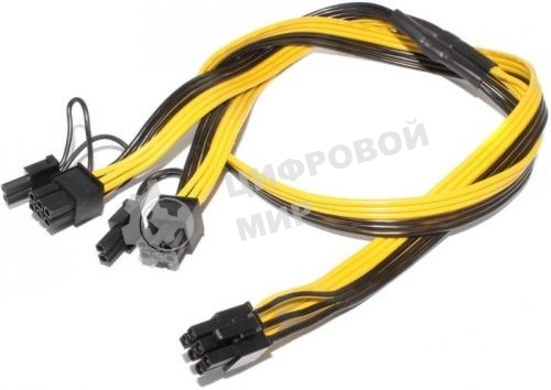 Кабель 6 pin to 2 x 6+2 pin GPU power adapter splitter cable