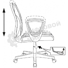 Кресло Бюрократ CH-327 черный, экокожа, 120 кг, механизм качания