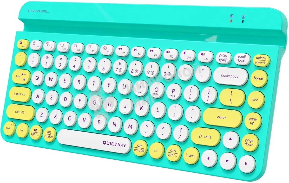 Клавиатура беспроводная A4Tech Fstyler FBK30, USB, Bluetooth/Радиоканал, зеленый
