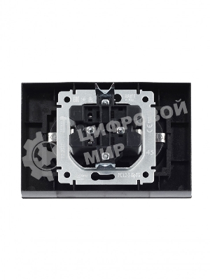 Розетка 2-местная IEK BRITE РС12-3-БрТБ с заземлением, без защитных шторок, 16А в сборе, темная бронза