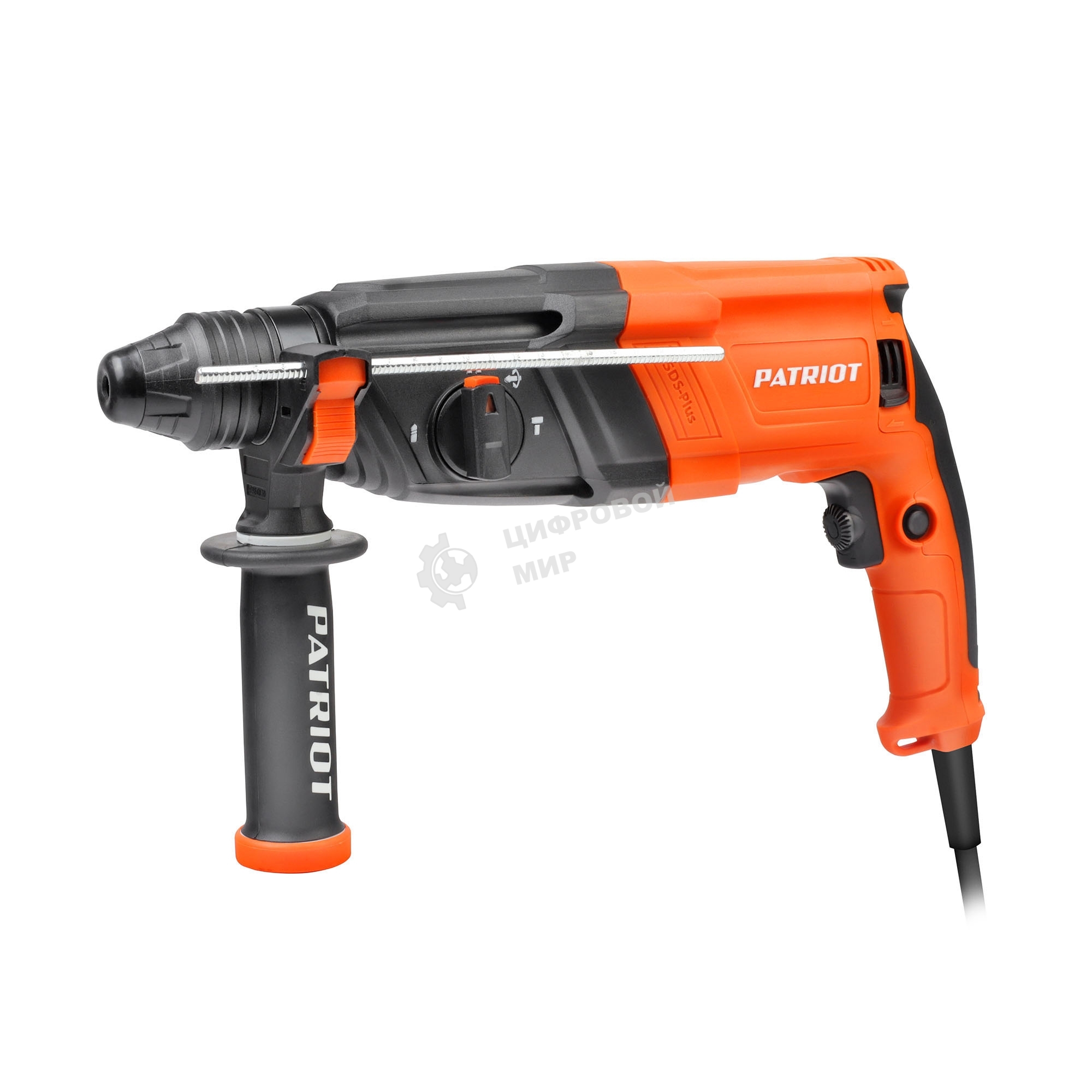 Перфоратор Patriot RH 243, SDS+, мощность 770 Вт, 2.6 Дж, 3 режима работы, макс.диаметр 24мм, глубиномер, кейс