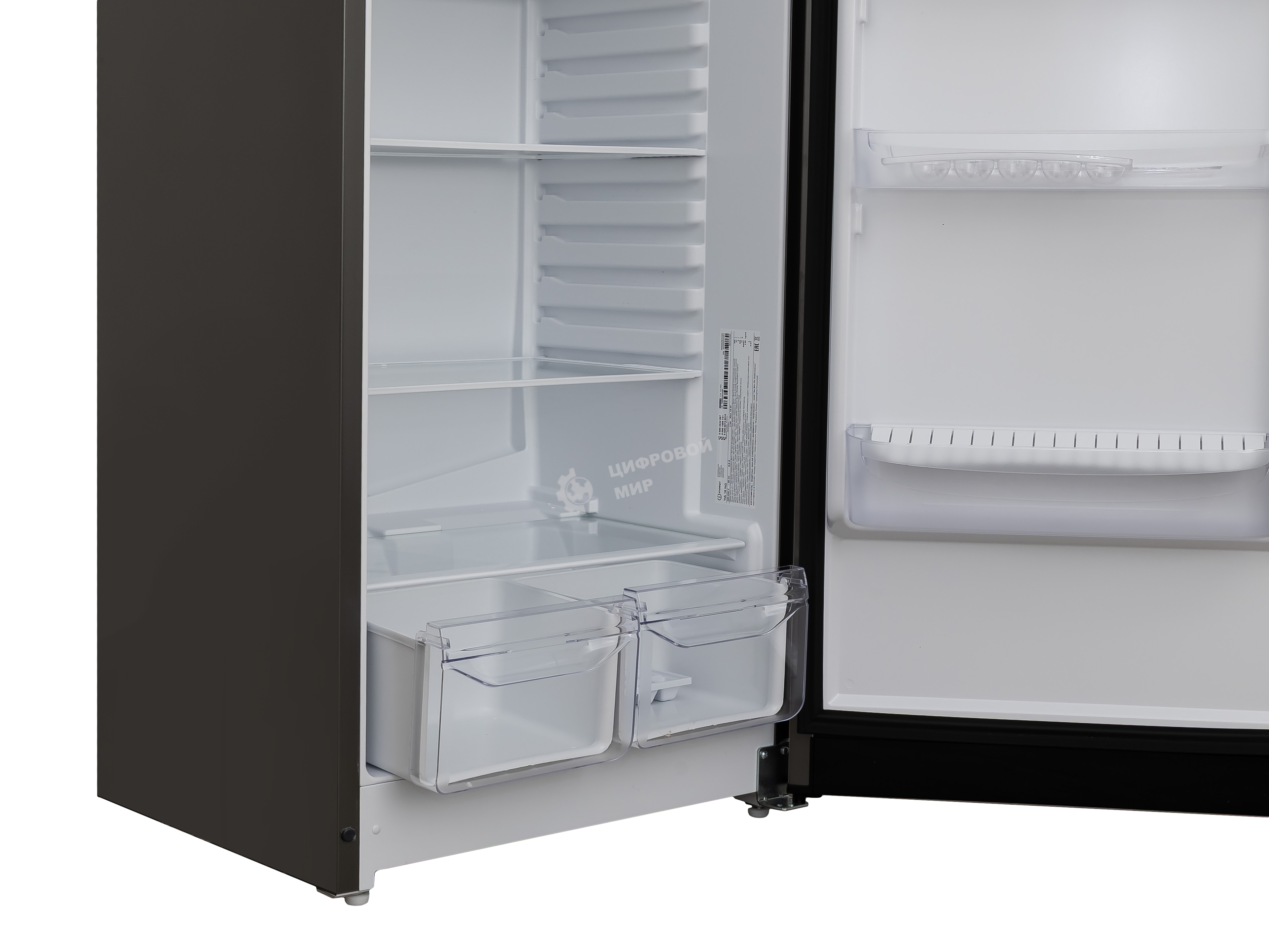 Холодильник Indesit TIA 16 NG серый/черный двухкамерный 245/51 л морозилка сверху, капельная система