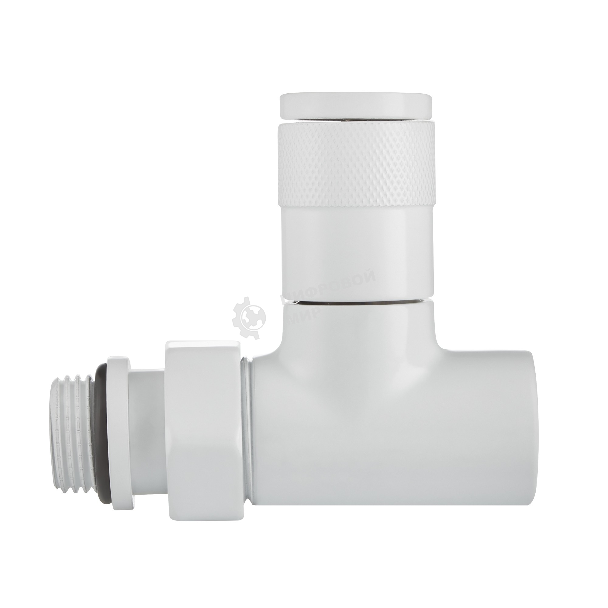 Набор дизайн-вентилей Royal Thermo PIANO, прямой (белый) 1/2