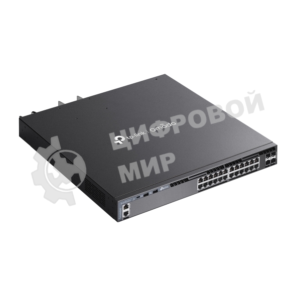 Коммутатор управляемый стекируемый 3го уровня TP-Link SG6428XHP Omada с 24 гигабитными портами PoE+ и 4 портами SFP+